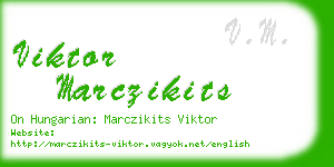 viktor marczikits business card